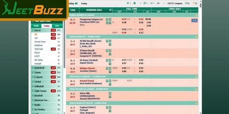 Leading sports lobbies at our platform